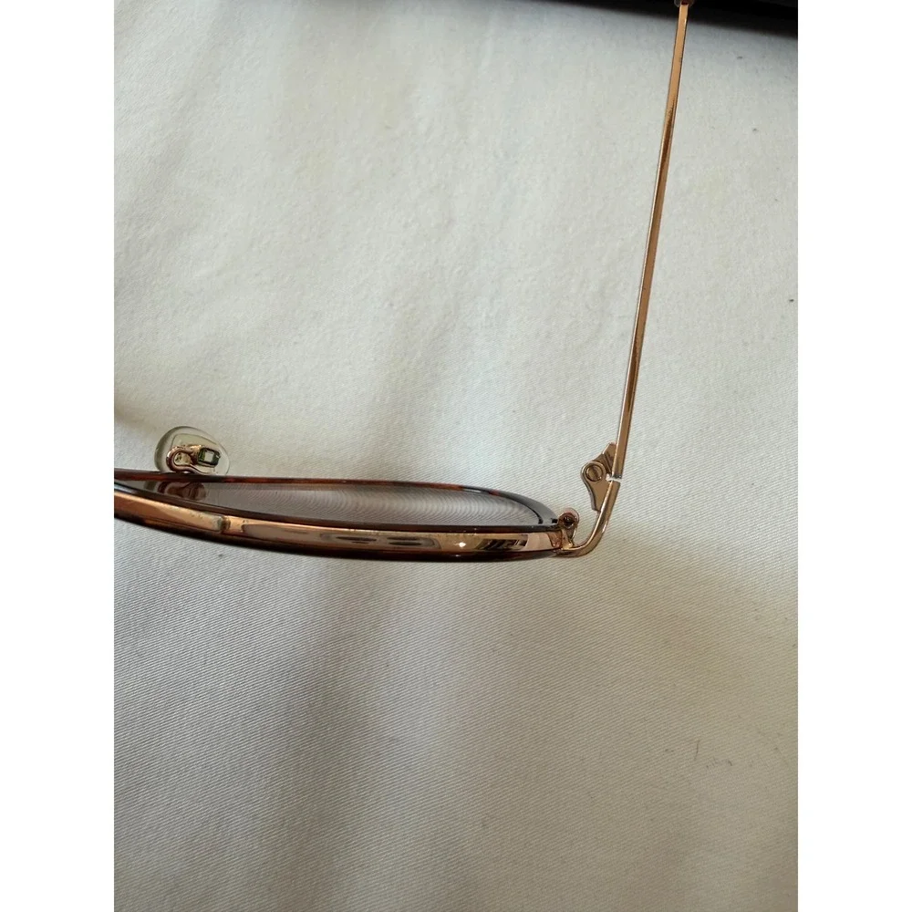 Quay Australia All In Aviator Sunglasses Tortoise Rose Gold Brown Gradient Lens